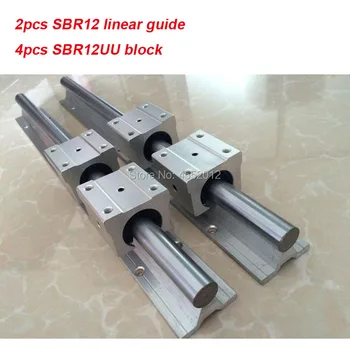 2db SBR12 12mm lineáris vasúti 300mm 200mm 400mm 500mm lineáris útmutató 4db SBR12UU cnc rész