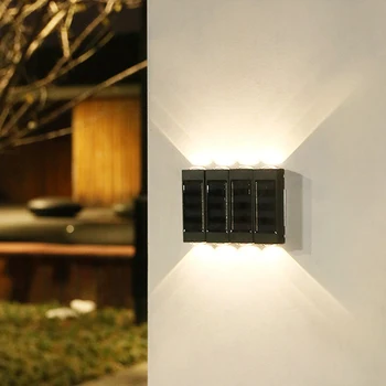 4DB Kültéri LED Vízálló Solar Lámpa Kerti Dekoráció Erkély, Udvar Utca Fali Lámpa Dekoráció Kerti Lámpa