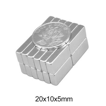 5~50pcs 20x10x5 mm Erős Quadrate Mágneses Állandó Mágnes 20x10x5mm Szuper Erős mágnes Neodym-Mágnesek 20*10*5 mm