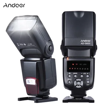 Andoer AD-560ⅱ Egyetemes Speedlite A Vaku GN50 w/ Állítható LED Fényt a Canon a Nikon az Olympus, Pentax DSLR Kamerák