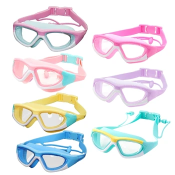 Anti-Köd Anti-UV Gyerekek Úszni Védőszemüveg UV Védelem Úszni Szemüveg Medence Védőszemüveg Füldugót Nem Szivárog