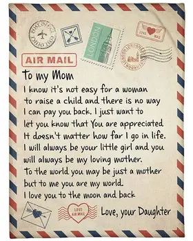Anyám Takaró Ajándék A Lányom Szeretlek Vintage Levelet Dobni Takaró