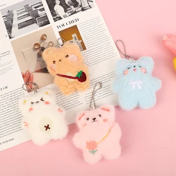Aranyos, Puha Pamut Kulcstartó Dekoráció Játék Lányoknak Mini Kreatív Aranyos Válltáska Teljes Test Maci Plüss Baba Ajándék Pen Hátizsák