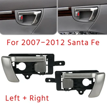 Bal +Jobb Oldal Belső Belső Kilincs a 2007-2012-es Hyundai Santa Fe a Szürke Gomb 82610-2B010 82620-2B010