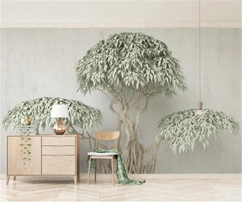 beibehang Szabott új selymes bonsai virág 3D dombornyomott virág TV háttérképet cucc de parede 3d-s papier peint