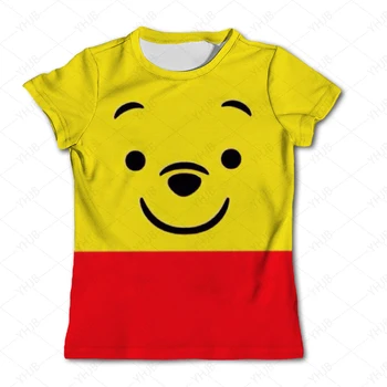 Disney Micimackó Aranyos 3D Tshirt Gyerek Fiú Ruha Rövid Ujjú Alkalmi Streetwear Ruházat Lány Divat Alkalmi Tshirts