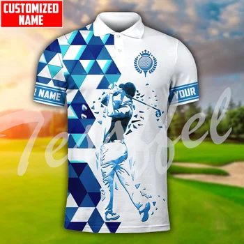 Egyéni Név Sport Golf Játékos Tetoválás Golfozó 3DPrint Nyári Alkalmi Harajuku Vicces Póló Streetwear Rövid Ujjú póló K
