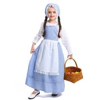 Európai lelkipásztori stílus farm ruhát virágbolt lány ruha Gyermekek dráma színpadi jelmezek holiday party jelmezek