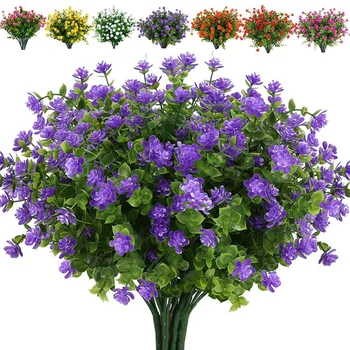 Hamis Növények Mesterséges Virág Karácsonyi francia Farmhous 1 Db Vadi Új Kiváló Minőségű Műanyag UV álló Csodálatos