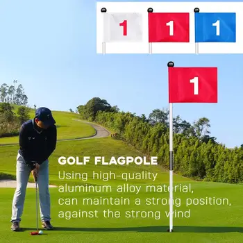 Hogy Zászlókat Lyuk Kupa Meghatározott Tartós Golf Pin Zászlót Tartani Csésze Szett Hordozható Golf-Tartozékok A Golf Szerelmeseinek, Hogy A Gyakorlatban A