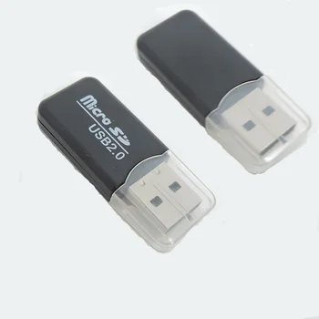 Hordozható mini USB 2.0 Interfész Kártya Olvasó Micro SD / TF Flash Memória nagysebességű USB Adapter PC Számítógép