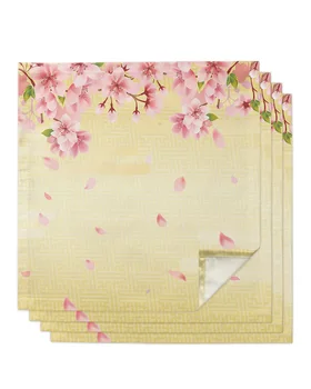 Japán Stílusú Sakura Textúra Táblázat Szalvéta Vacsorát Zsebkendő, Szalvéta Törölköző Ruhát, Esküvői Buli, Bankett