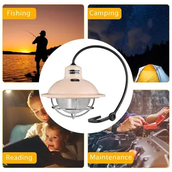 Kültéri Lámpa Lóg Kemping Lámpa Sokoldalú Újratölthető Led Kemping Lámpa 3 Fényerő Módok kihangosító Lámpa Kültéri