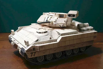 M2A2 Bradley Gyalogság Tank 3D Papír Modell DIY Játék