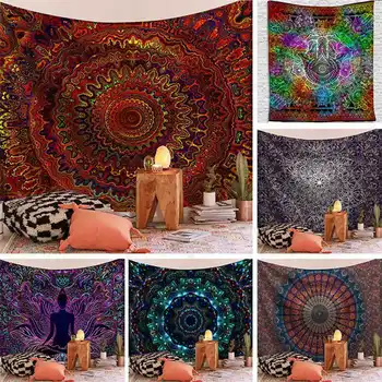 Mandala Fali Dekoráció Gobelin Bohém Dekoráció Falra Ruhával Hálószoba Pszichedelikus Hippi Szoba Gobelin Szabadtéri Strand Törölköző