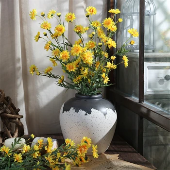 Mesterséges Virág Dísznövény lila közös bazsarózsa Hamis Bonsai Home Office Díszíteni