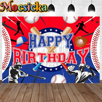Mocsicka Baseball Fiú 1. Születésnapi Torta Smash Háttér Dobó Sport Témájú Poszter Újszülött Gyerek Portré Fotó Stúdió Banner
