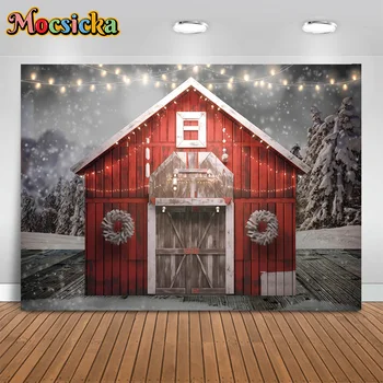 Mocsicka karácsonyi fotózás háttér piros faház koszorú hátteret, karácsony, szilveszter szülinapi buli gyerekek fotó stud