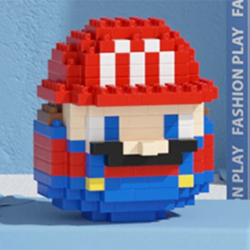 Rajzfilm Kis Épület Játékok Blokk Super Mario Mini Modell Számok Játék Gyerekeknek, Születésnapi Ajándékok
