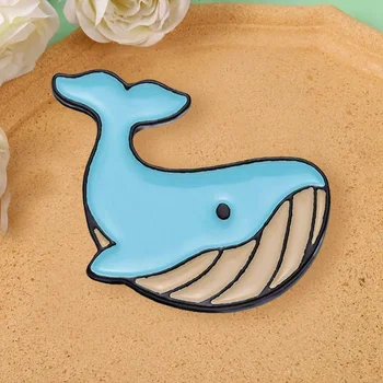 Rajzfilm kreatív bross aranyos kék bálna bross legjobb ajándék a család, barátok