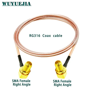 RG316 Hosszabbító Kábel, 50 Ohm SMA / RP-SMA 90° SMA derékszögű -1.5 Koaxiális Kábel RF Antenna Koax Kábel