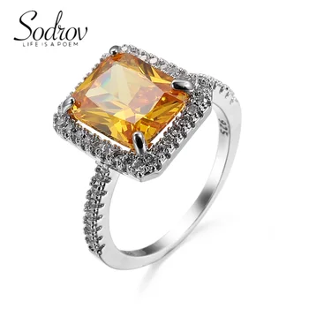 SODROV koreai Divat Pezsgő Arany /Sárga Színű, Aranyozott Ékszer Eljegyzési Gyűrűk, Nők