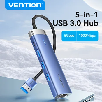 Vention USB Ethernet-Adapter 1000Mbps USB3.0 HUB RJ45 Lan Macbook Windows Laptop PC Xiaomi Mi-TV Box USB-C ELOSZTÓ Hálózati Kártya