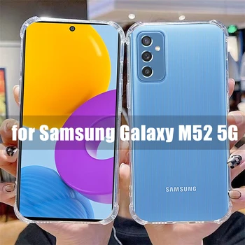 Világos, Ütésálló Védő Esetekben a Samsung Galaxy M52 5G Átlátszó Telefon Esetben Fedezi a Samsung Galaxy M 52 5 G Méret 6.7