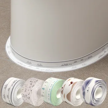 Vízálló Fürdő Tömítő Szalagok Hasznos Penész Bizonyíték PVC Fali Matricák Ingyenes Vágás Tömítő Szalag Fürdőszoba