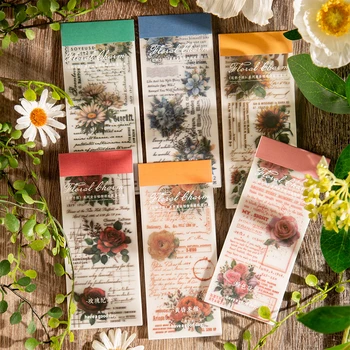 Yoofun 30db/sok Virág Kéziratok Anyag Papír, Könyv, Kártya, Hogy Journal Scrapbooking diy Pergamen Papír-Írószer