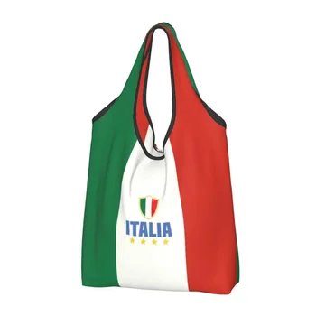 Zászló Olaszország Élelmiszert Tote Bevásárló Táskák Női Egyéni Váll Bevásárló Táskák Nagy Kapacitású Táskák