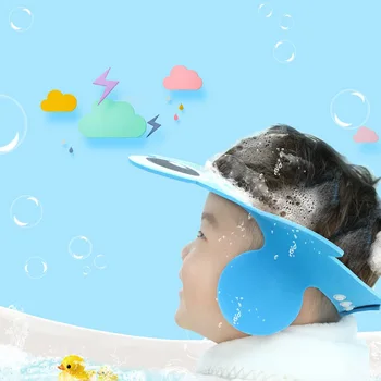 Állítható Aranyos Rajzfilm Gyerekeknek Fürdő Zuhanyzóval Napellenző Védelem Puha Sapka Zuhanyzó, Fürdő Idő Biztonsági Kisgyermekek babaápolás