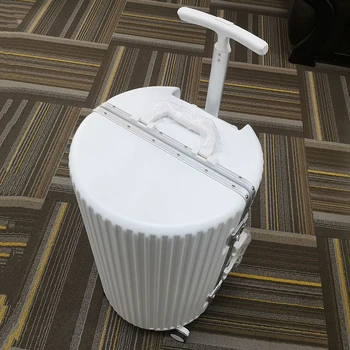 Új, kerek cső utazási csomagokat nehéz eset diák gurulós bőrönd 20/24/26 hüvelyk trolibusz esetében alumínium keret csomagokat a beszállást esetben