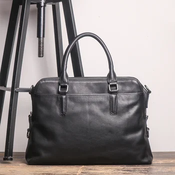 Új, magas minőségű táska férfi bőr laptop táska felső rétege laza váll átlós nagy üzleti