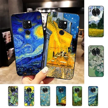 Van-Gogh Csillagos Ég Art Telefon Esetében A Huawei Mate 10 20 30 40 50 lite pro Nova 3i 3 5 6 SZE 7 pro 7SE